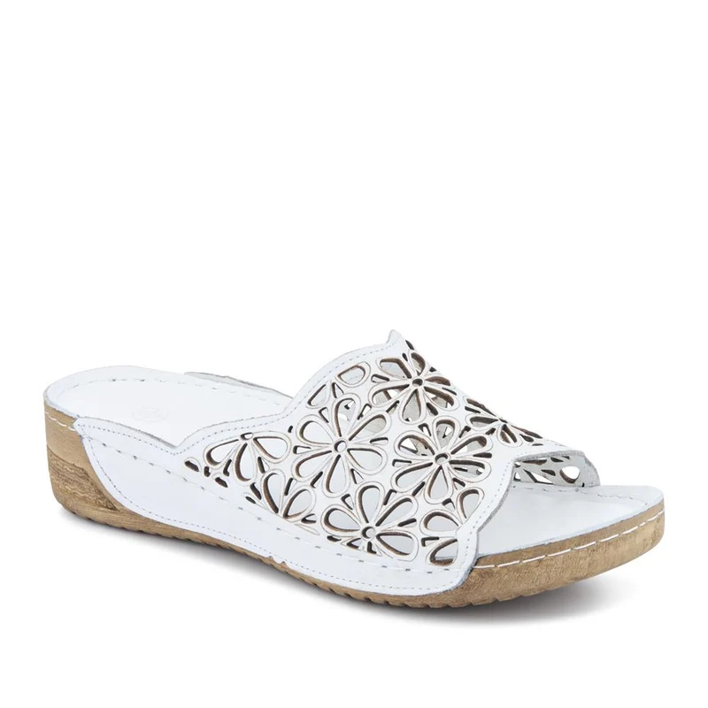 Breathable Cushioned Leather Mules - FLMI41000 / 327 607