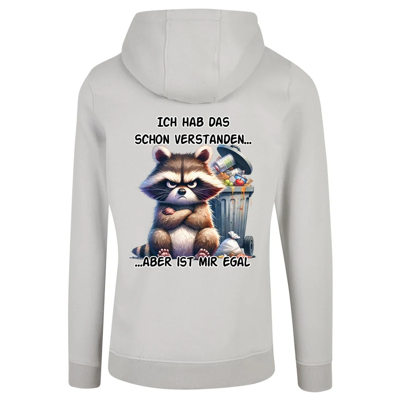 ZIP Hoodie - Ich hab das schon verstanden... Waschbär