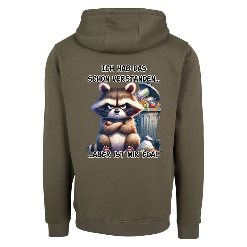ZIP Hoodie - Ich hab das schon verstanden... Waschbär