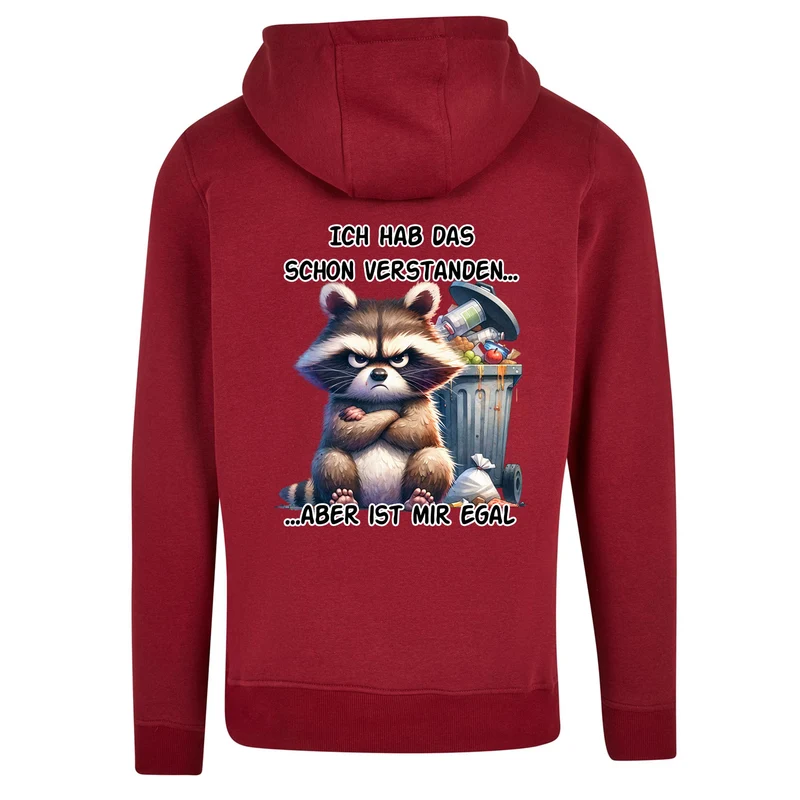 ZIP Hoodie - Ich hab das schon verstanden... Waschbär