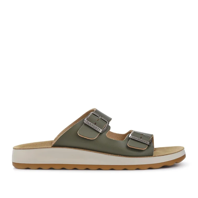 Fly Flot Dual-Strap Slip-On Sandals - FLY37069 / 323 229 - Khaki