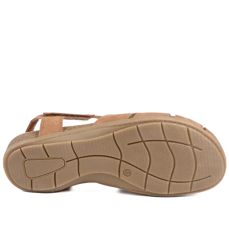 Adjustable Cushioned Sandals - WOIL43023 / 328 998 - Tan