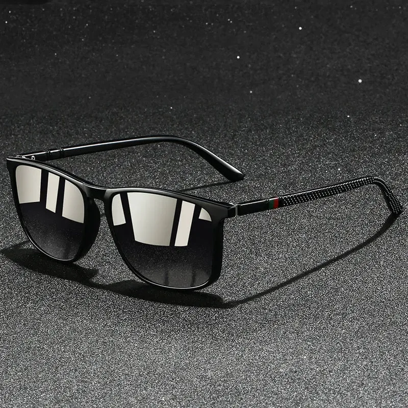 Chatioglow - Sonnenbrille mit quadratischem Rahmen und polarisierten UV-Schutz