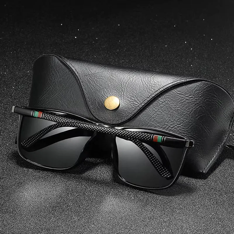 Chatioglow - Sonnenbrille mit quadratischem Rahmen und polarisierten UV-Schutz
