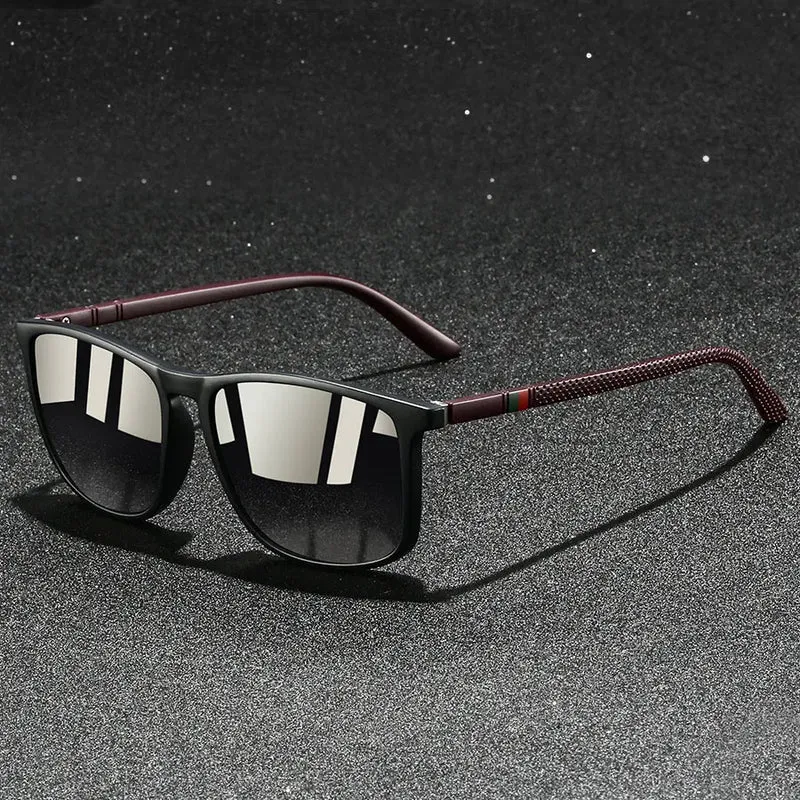 Chatioglow - Sonnenbrille mit quadratischem Rahmen und polarisierten UV-Schutz