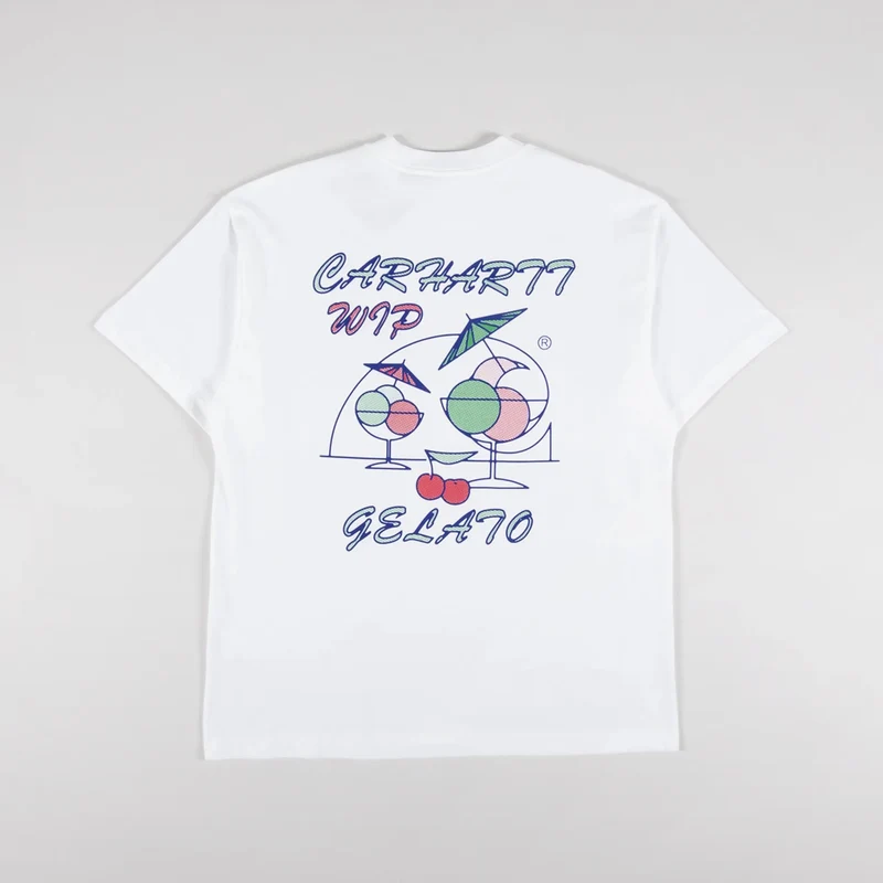 Carhartt WIP Herren-Gelato-T-Shirt – Weiß