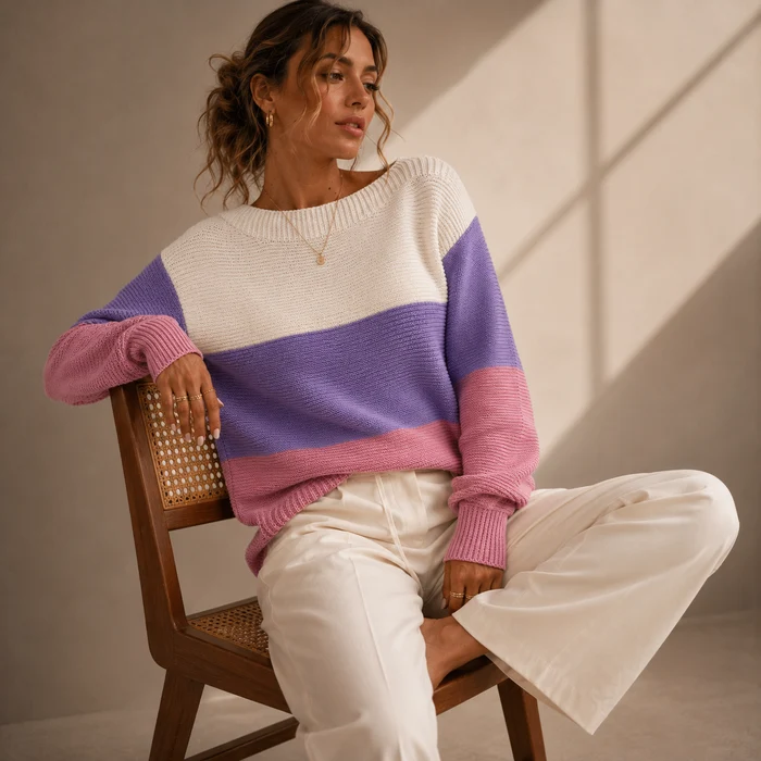 Nirelia – Eleganter Übergröße-Strickpullover