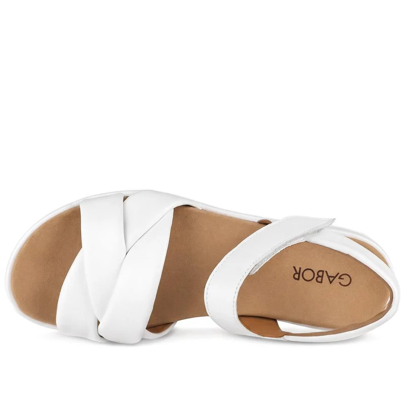 Gabor Adjustable Fasten Strappy Sandals - GABC43529 / 330 710 - White