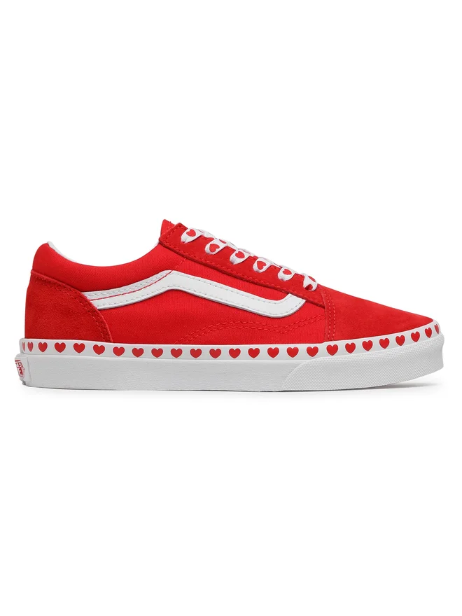 VANS Old Skool Hearts Sneaker für Kinder (Junior) | Rot