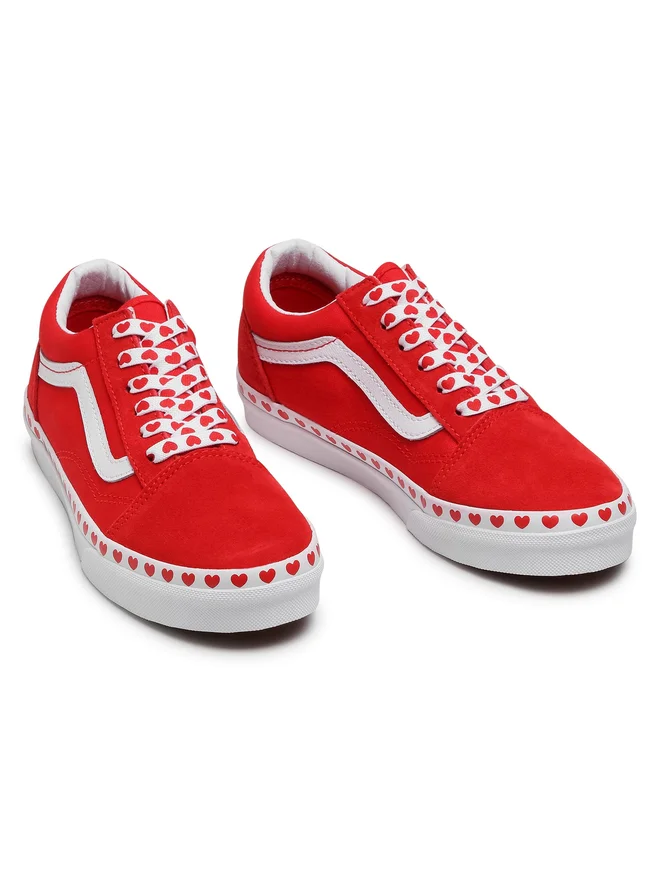 VANS Old Skool Hearts Sneaker für Kinder (Junior) | Rot