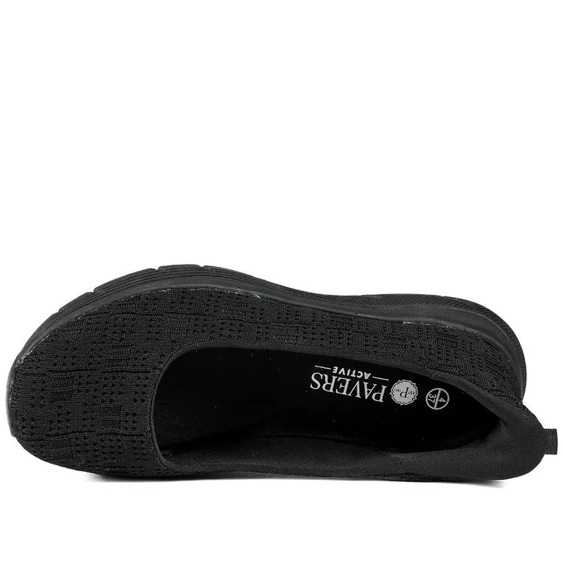 Easy Step In Comfort Wedge Shoes - BOJIE43018 / 329 291 - Black