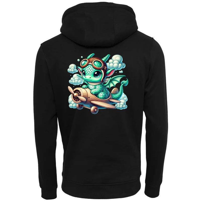 ZIP Hoodie - Drache Flugzeug
