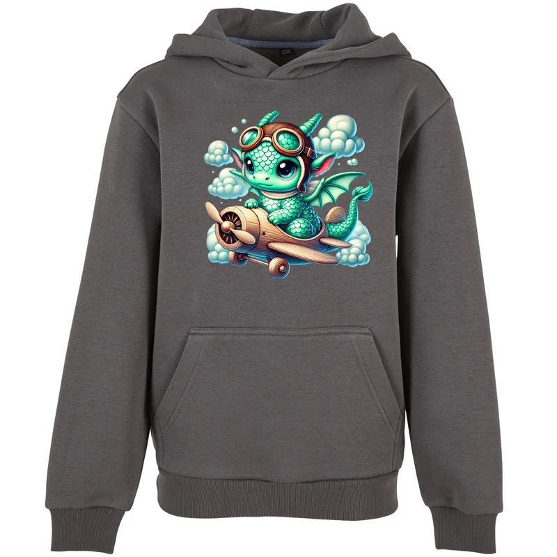 Kids Hoodie - Drache Flugzeug