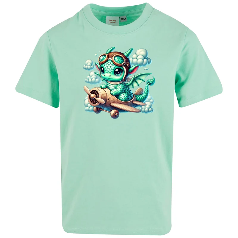 Kids T-Shirt - Drache Flugzeug