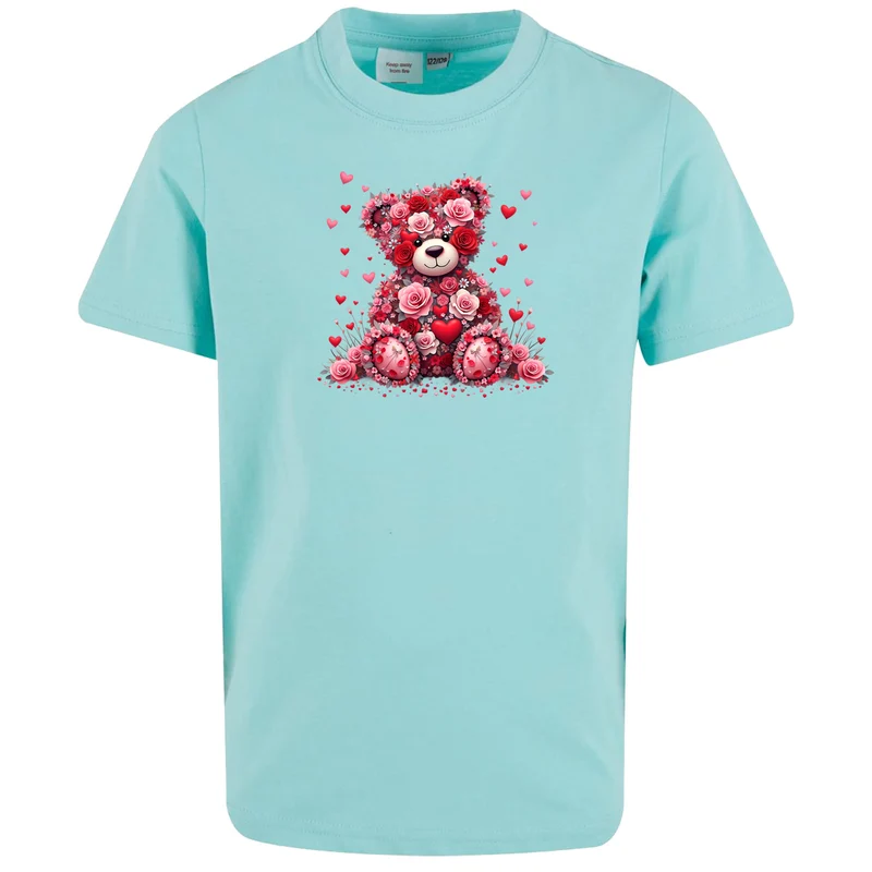 Kids T-Shirt - Teddybär Flower
