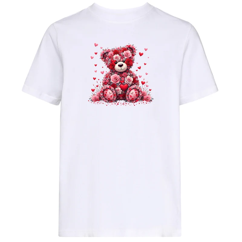Kids T-Shirt - Teddybär Flower