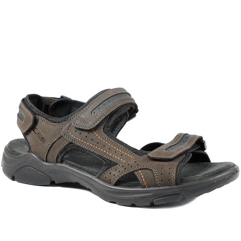 Comfy Triple Touch Fasten Sandals - DDIN43007 / 329 101 - Dark Brown