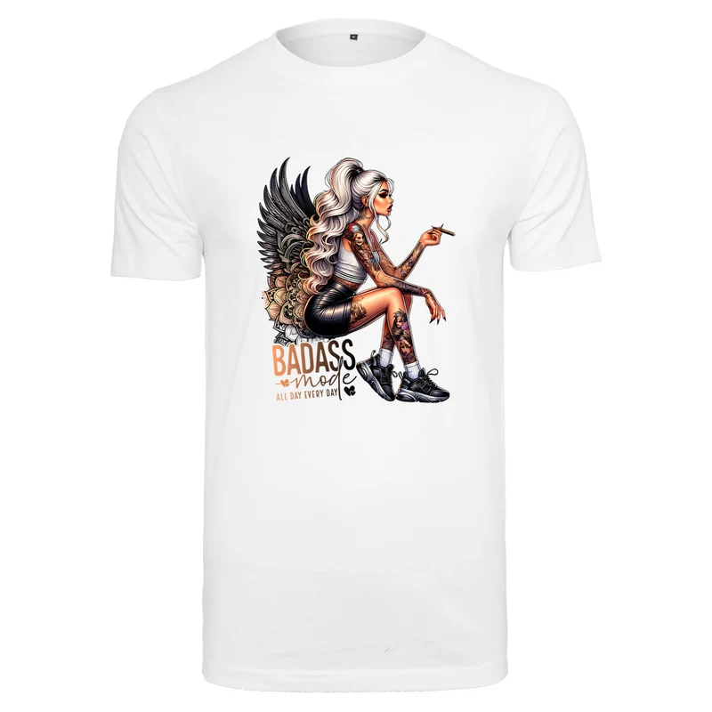Badass Mode Woman T-Shirt – Statement Shirt mit edgy Fashion-Print