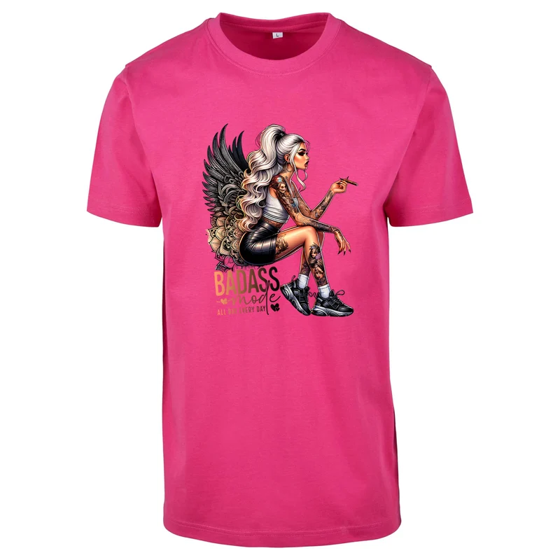 Badass Mode Woman T-Shirt – Statement Shirt mit edgy Fashion-Print