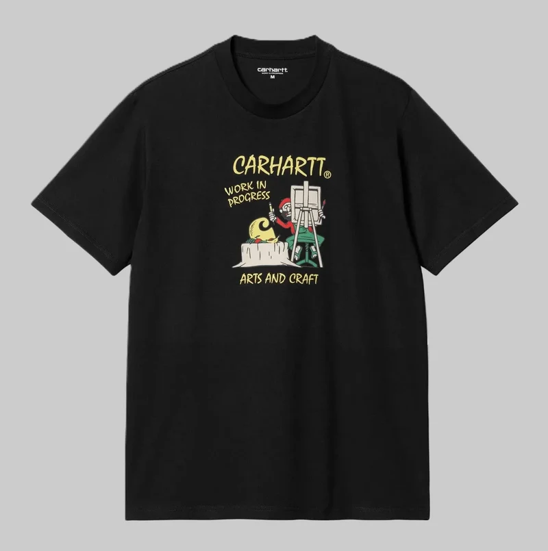 Carhartt WIP Herren-T-Shirt mit Künstlerbedarf – Schwarz