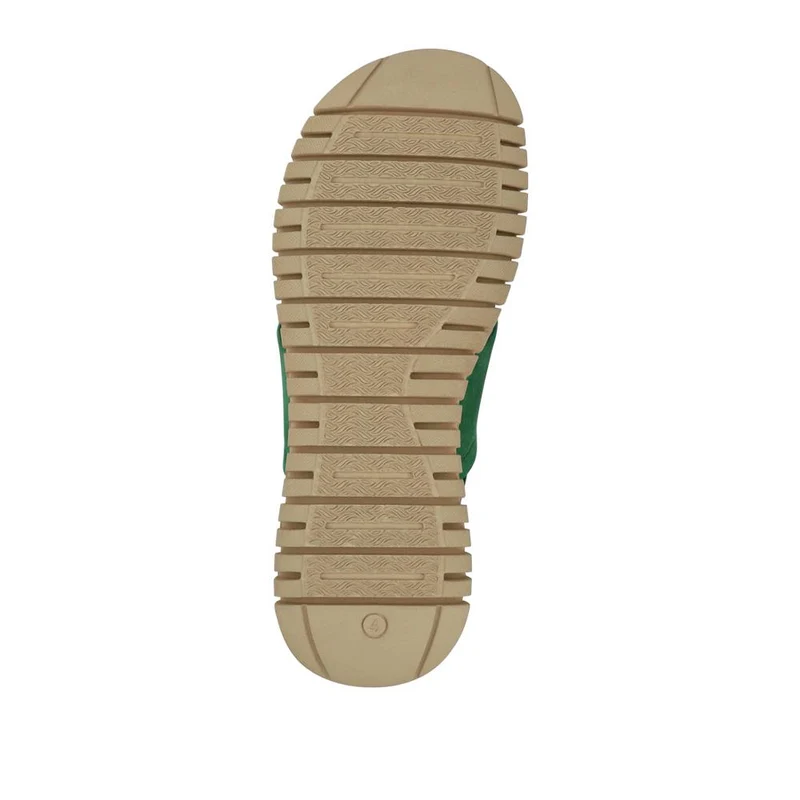 Elasticated Leather Sandals - RNB41006 / 327 239 - Green