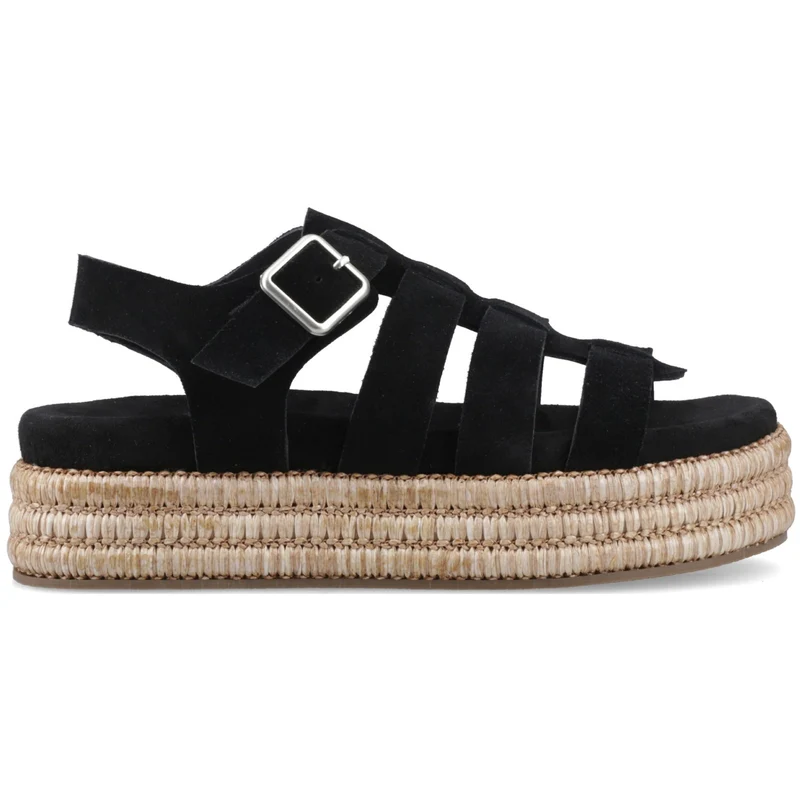 Hush Puppies Rosetta Gladiator-Sandalen für Damen | Schwarz-Braun