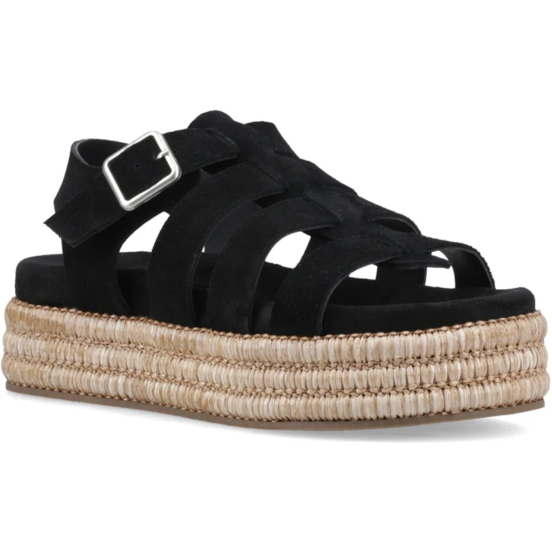 Hush Puppies Rosetta Gladiator-Sandalen für Damen | Schwarz-Braun