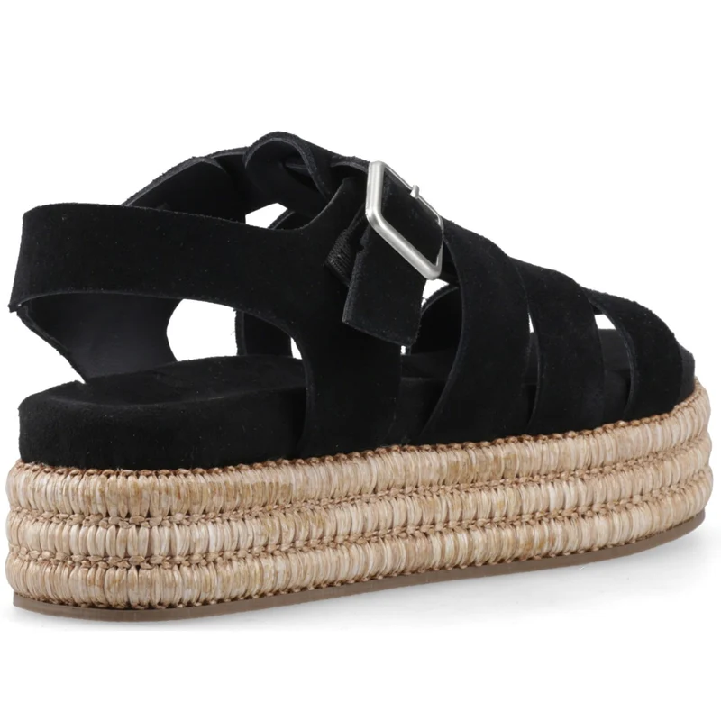 Hush Puppies Rosetta Gladiator-Sandalen für Damen | Schwarz-Braun