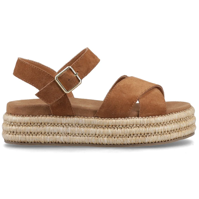 Hush Puppies Damen Rosa Rafia Sandale | Bräunen