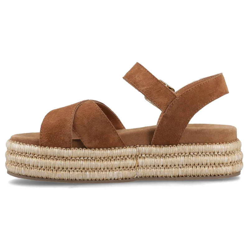 Hush Puppies Damen Rosa Rafia Sandale | Bräunen