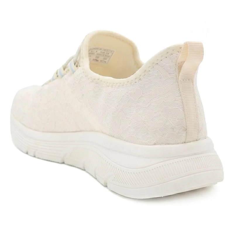Easy Step In Wide Fit Memory Foam Trainers - BOJIE43024 / 329 532 - Off White