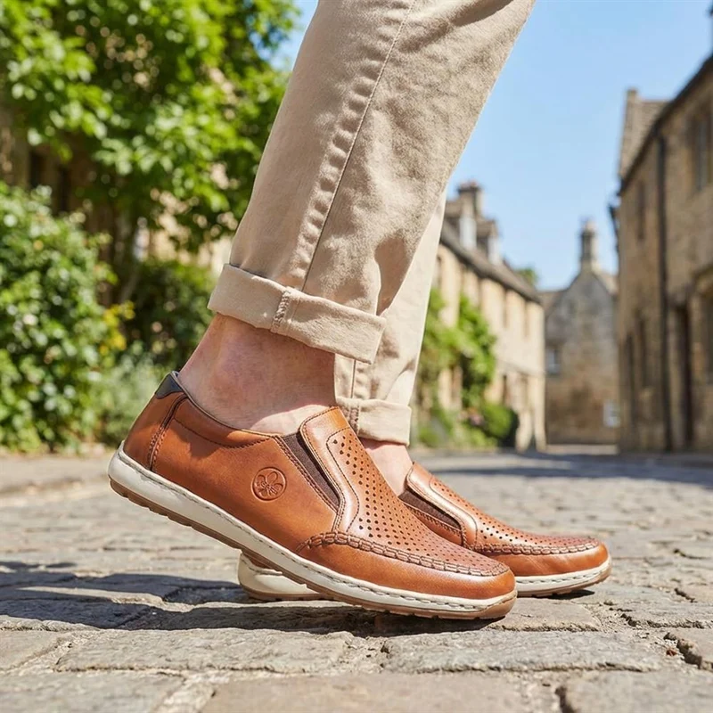 Leather Slip-On Shoes - RKR31548 / 317 763 - Tan