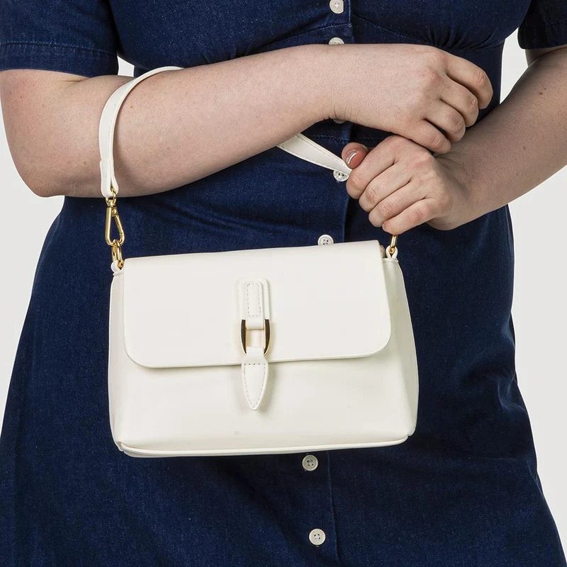 Buckle-Closure Handbag - BELHETIA41001 / 327 409 - White