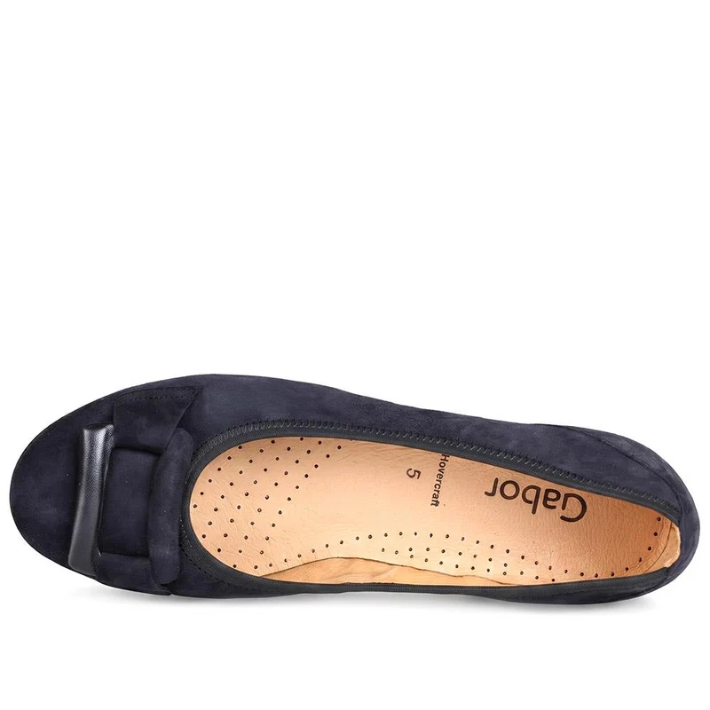 Gabor Leather Suede Ballet Flats - GABC44059 / 330 678 - Navy