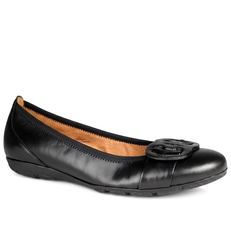 Gabor Leather Ballet Flats W/ Buckle Detail - GABC44058 / 330 677