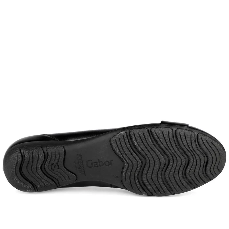 Gabor Leather Ballet Flats W/ Buckle Detail - GABC44058 / 330 677 - Black