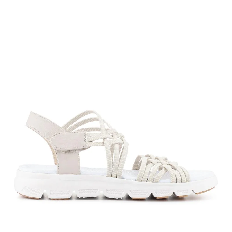 Wide Fit Stretchy Cushioned Sandals - WBINS41089 / 327 328 - Beige