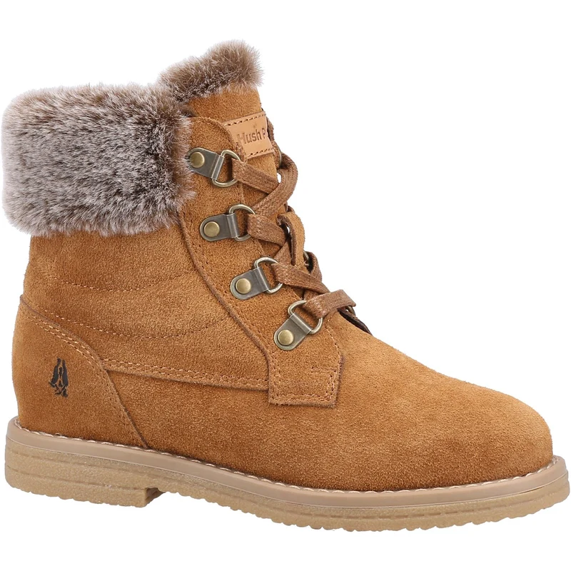 Hush Puppies Florence Wildlederstiefel für Mädchen – Hellbraun