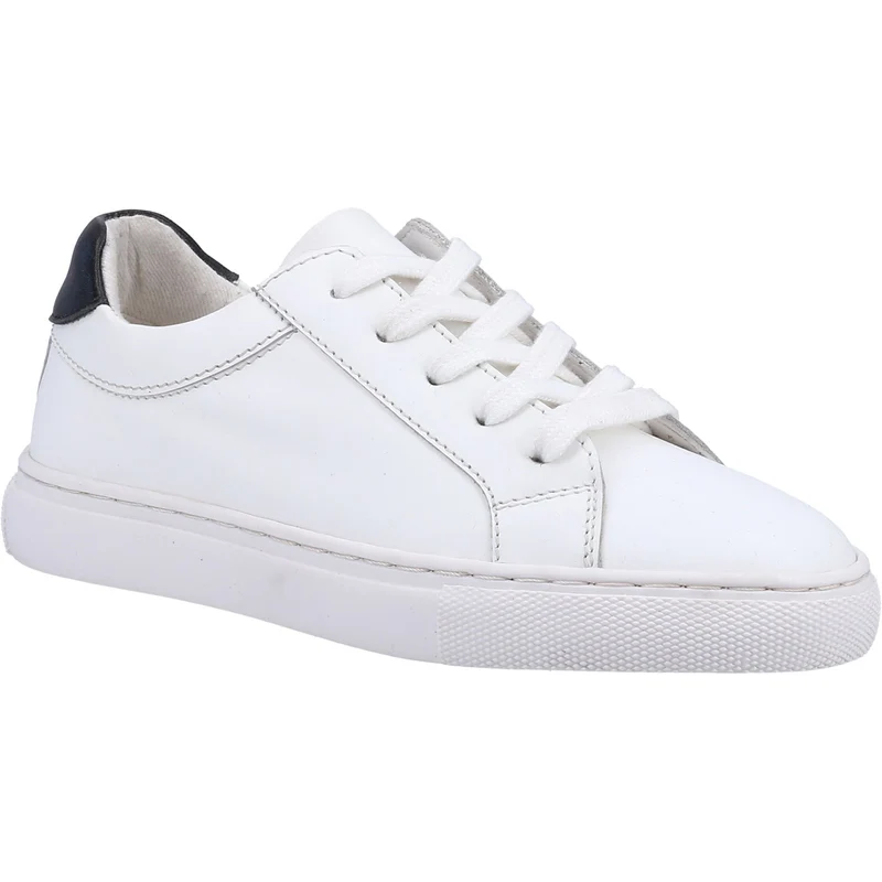 Hush Puppies Colton Leder-Sneaker für Jungen – Weiß