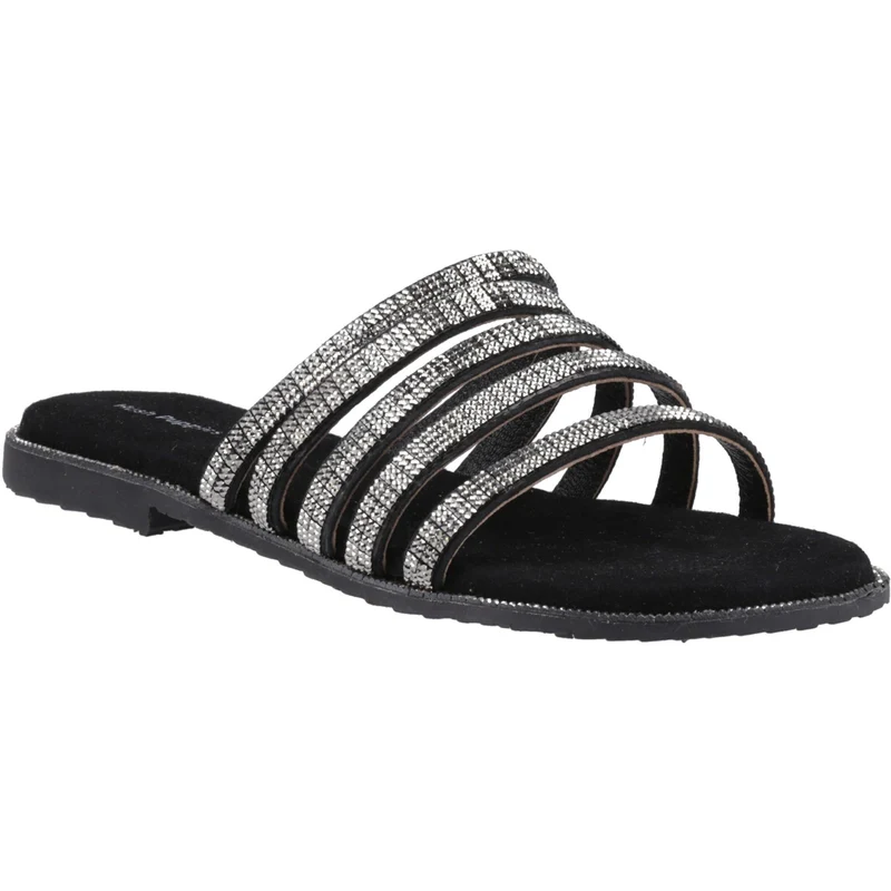 Hush Puppies Paris Damen-Sandalen | Schwarz Silber