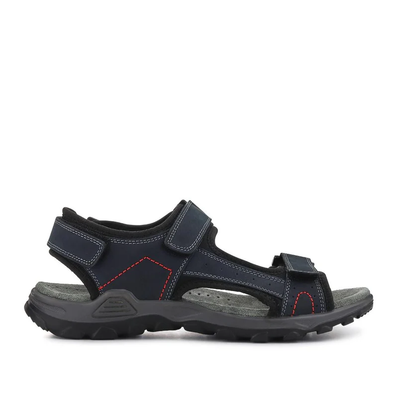 Adjustable Leather Walking Sandals - DDIN35007 / 321 538 - Navy