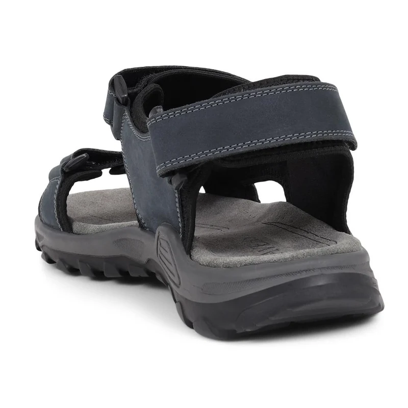 Adjustable Leather Walking Sandals - DDIN35007 / 321 538 - Navy