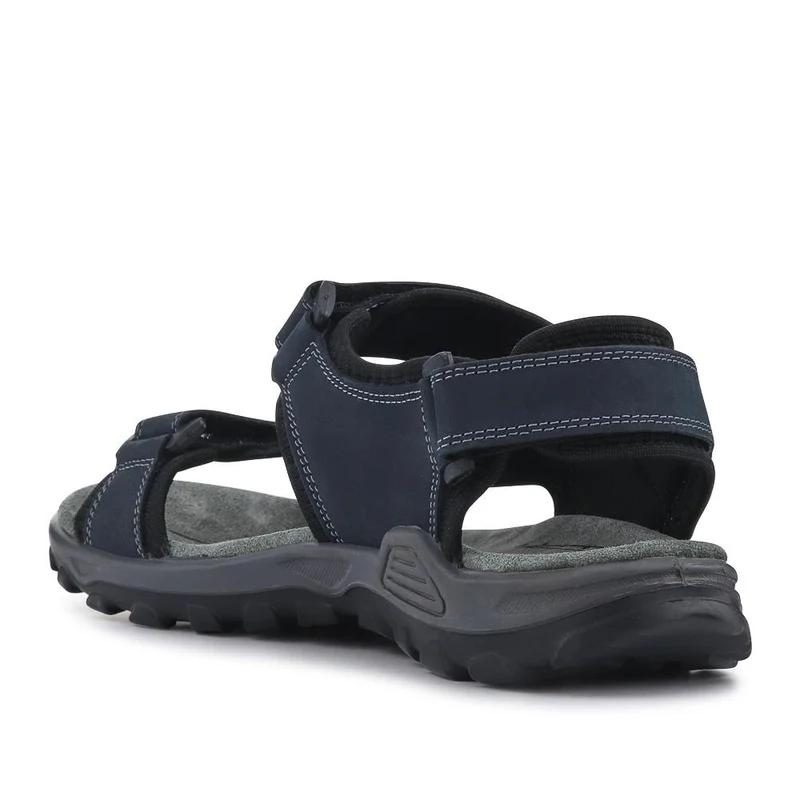 Adjustable Leather Walking Sandals - DDIN35007 / 321 538 - Navy