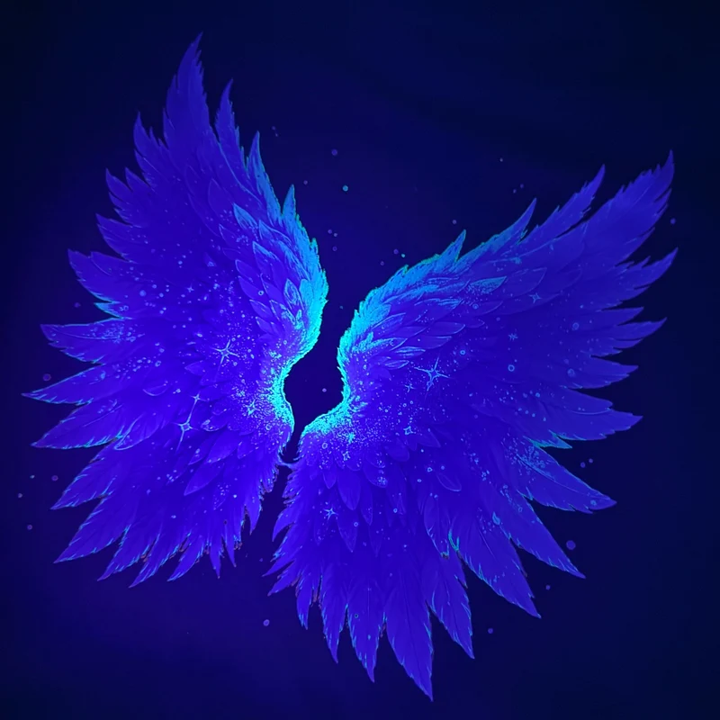 ZIP Hoodie - Angel Wings lila - fluoreszierend