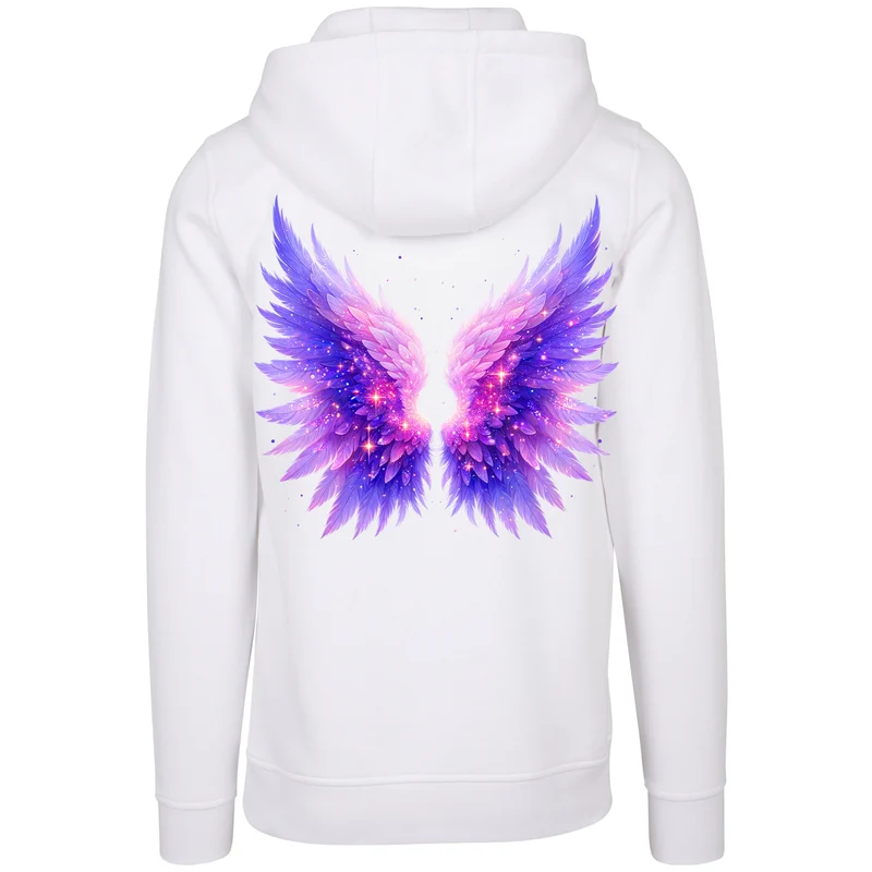 Hoodie - Angel Wings Lila - fluoreszierend