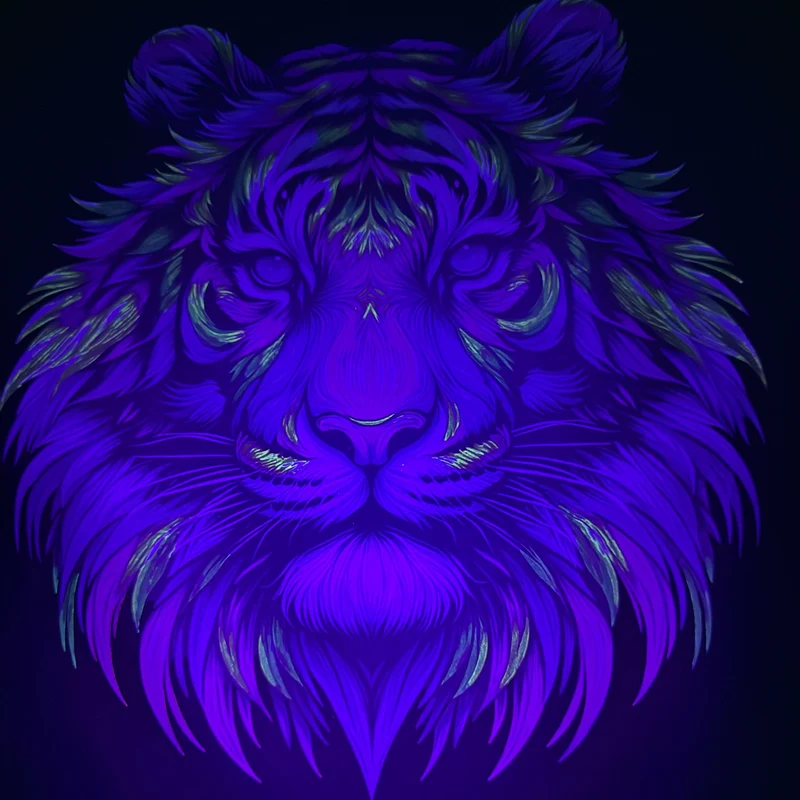 Hoodie - Neon Löwe - fluoreszierend