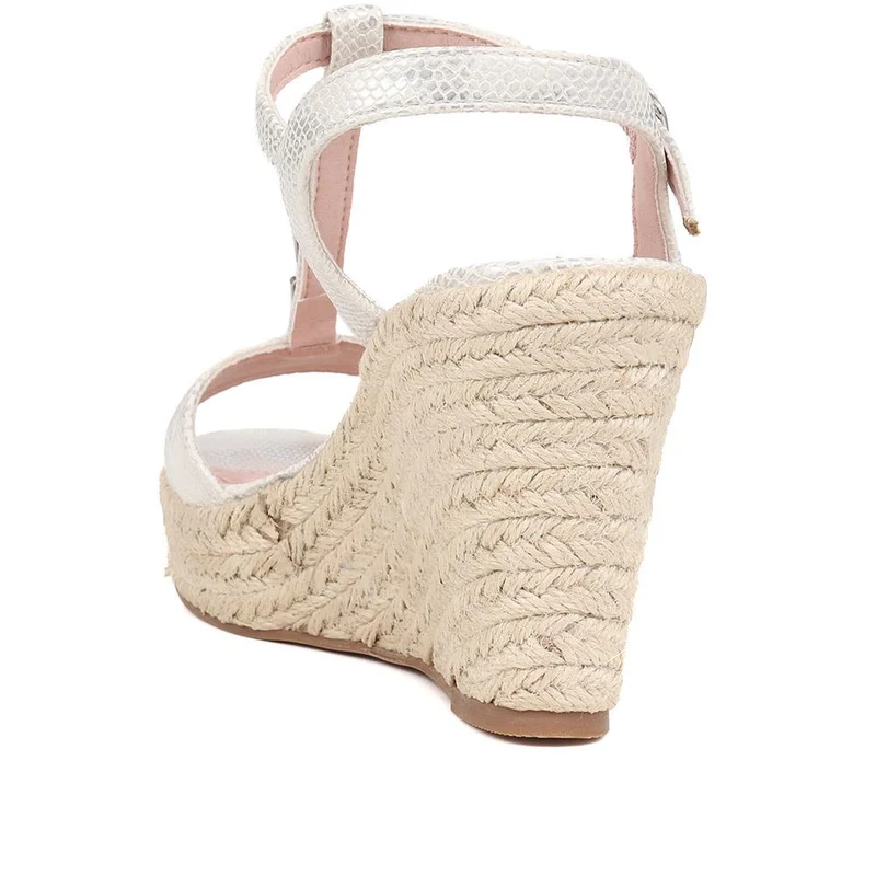 Adjustable Espadrille Sandals - BELTREN39005 / 325 518 - White Snake