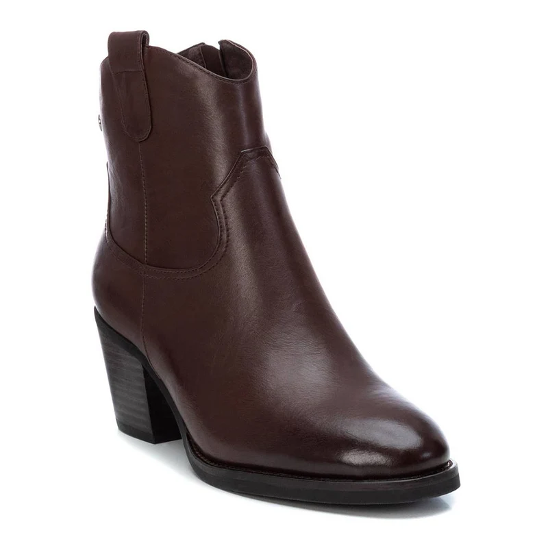 XTI Damen-Ankle-Boots | Burgunderrot