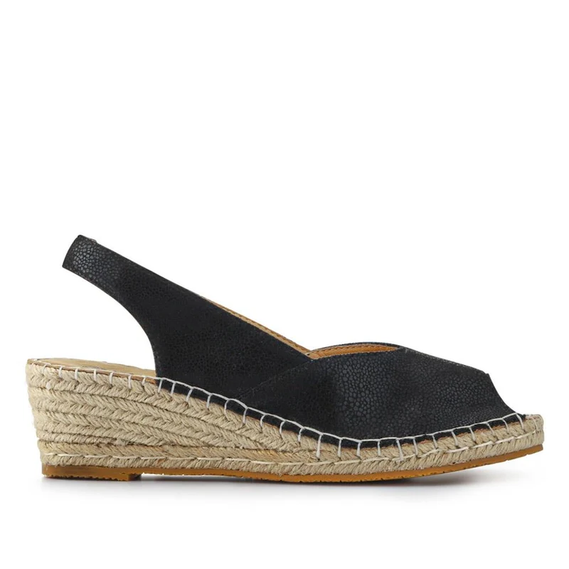 Wedge-Heeled Espadrilles - WBINS41093 / 327 260 - Black