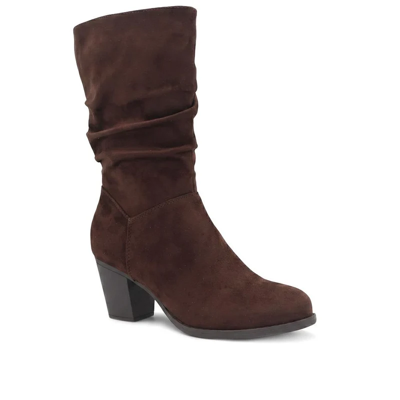 Block Heel Long Boots - SANYI42025 / 328 483 - Chocolate